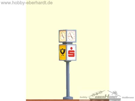 BRAWA  H0 Uhr mit Werbewürfel