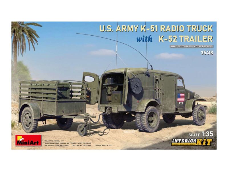 Miniart 1:35 US Funkwagen K-51 mit Anhäng. K-52