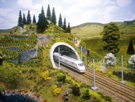 NOCH H0 ICE Tunnel-Portal, 2-gl.