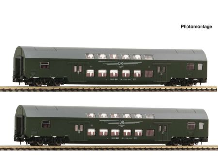Fleischmann N  2-tlg. Set 2: Doppelstockwagen, DR
