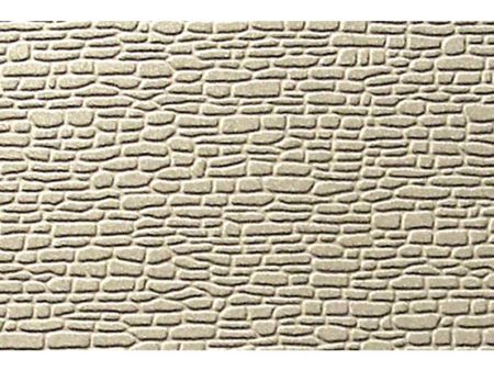 Heki  Bruchsteinmauer H0/TT, beids.geprägt 50x25 cm, 2 Stück