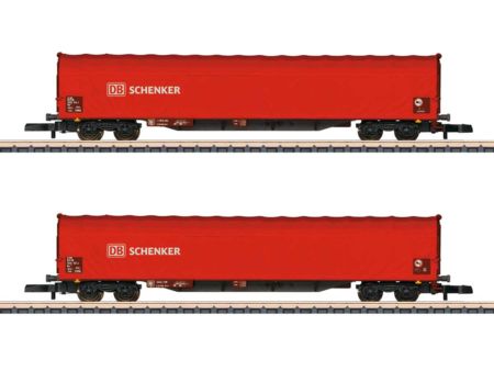Märklin Miniclub Schiebeplanenwagen-Set DB AG