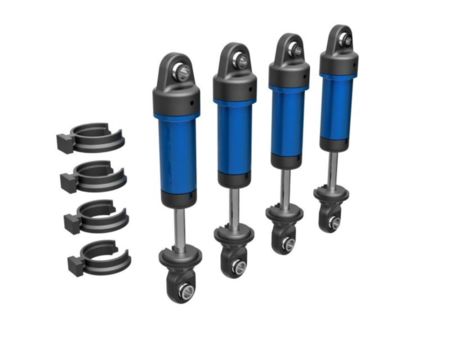 Dämpfer komplett blau (4), Alu TRX-4M