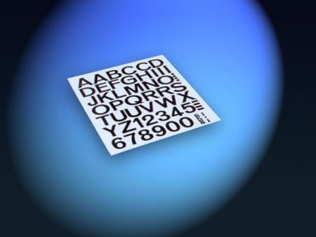 Extron Aufkleber Zahlen / Buchstaben 50mm (schwarz)
