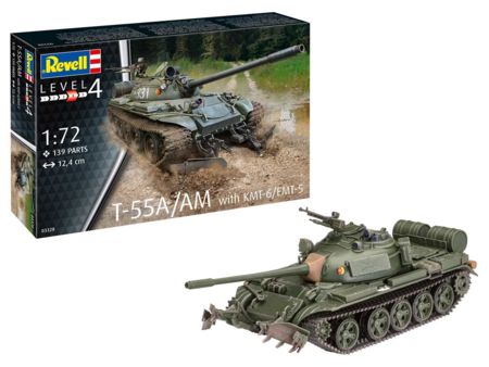 Revell  T-55A/AM with KMT-6/EMT-5 1:72