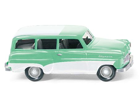 Wiking HO Opel Caravan 1956 - mintgrün mit weißem Dach