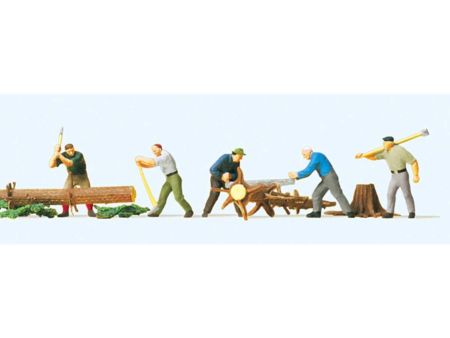 Preiser HO Holzfäller. Stämme