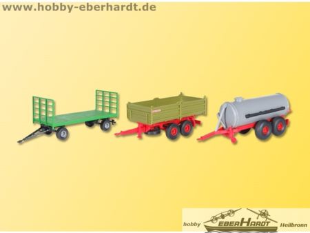 Kibri H0 Landwirtschaftliche Anhänger, 3 Stück