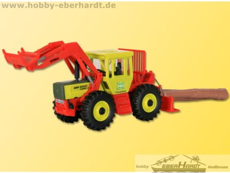 Kibri H0 MB TRAC mit Rückeschaufel, Polterschild undWinde