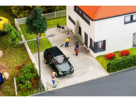 Faller H0 PREMIUM Straßenfolie Kopfsteinpflaster, grau melie