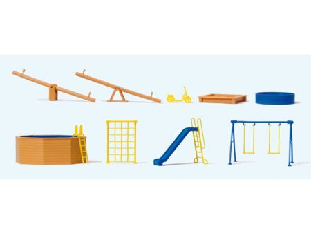 Preiser HO Spielgeräte für Spielplatz und Garten. Bausatz