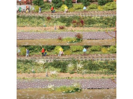 Heki  100 Grasbüschel weiß-erika, gemischt, 5-6 mm