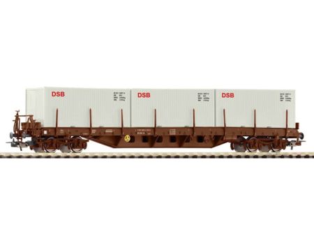 PIKO HO Containertragwg. Rs DSB  IV, beladen mit 3 Container