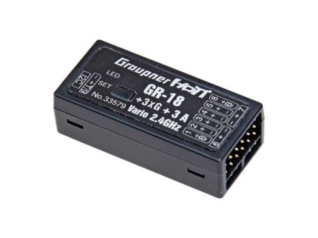 Graupner GR-18 + 3xG + 3A + Vario HoTT- 2.4 GHz Empfänger
