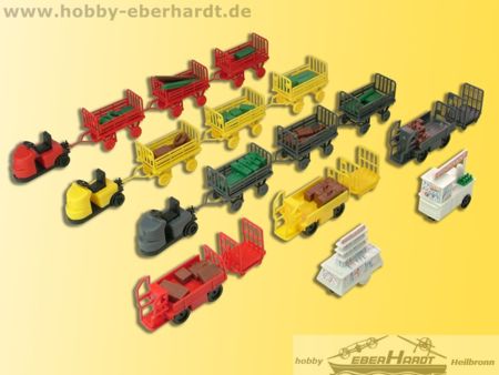 Kibri H0 Deko-Set Gepäckwagen 