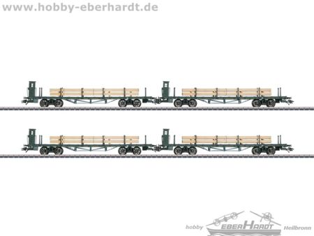 Märklin  HO  Flachwagen m.Holzbeladung DRG
