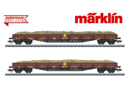 Märklin HO  Niederbordwagen-Set, DB, Ep.VI