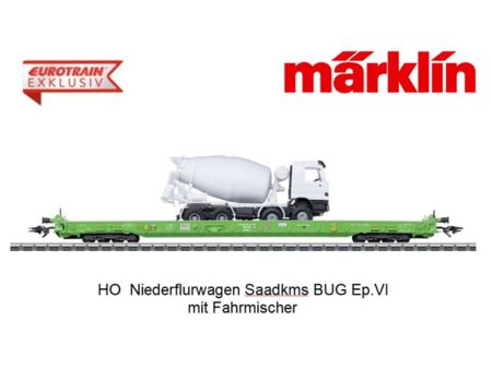 Märklin HO Niederflurwagen Saadkms, BUG, Ep.VI