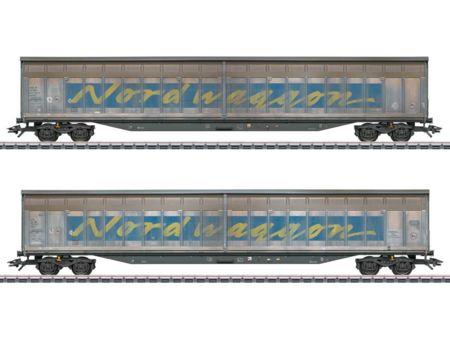 Märklin HO Schiebewandwagen-Set Transwaggon