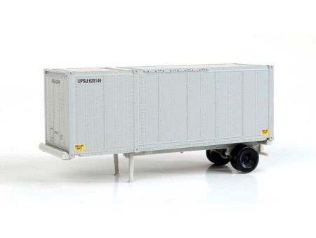 WALTHERS H0 28' Container mit Chassis, 2 Stück