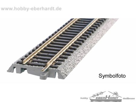 Piko HO Gerade mit Bettung, G 231 mm, VE 6 für Anschluss-Cli