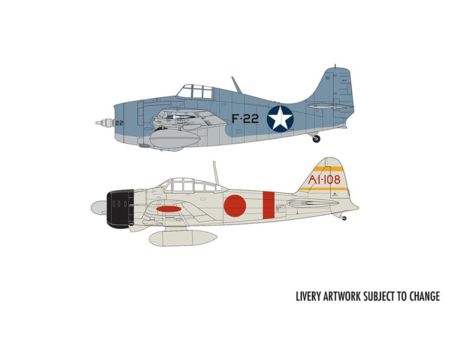 AIRFIX 1/72 Grumman F-4F4 Wildcat & Mitsubishi Zero Dogfight