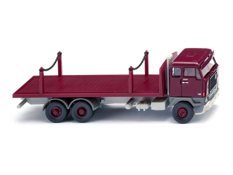 Wiking HO Rungenpritschen-Lkw (Volvo F88) - weinrot