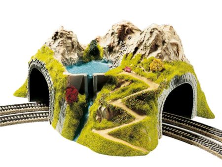 Noch  H0 Ecktunnel, 2-gl., gebogen