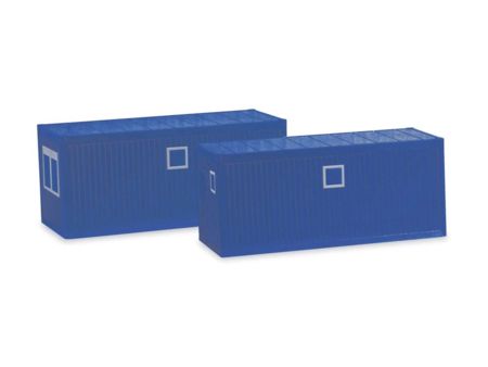 Herpa HO  Baucontainer 2 St.,enzianblau