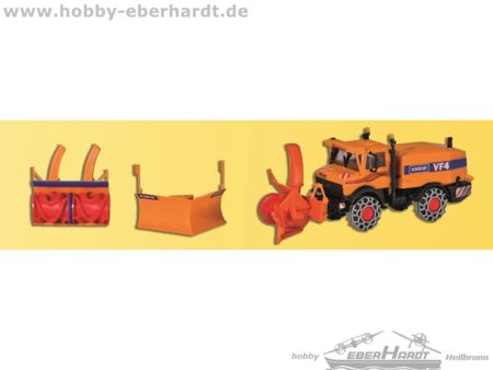 Kibri H0 UNIMOG Schneefräse mit Winterdienstausrüstung