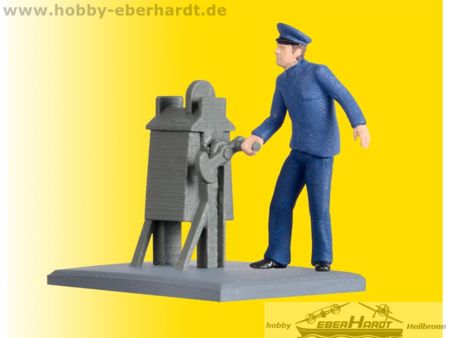 Viessmann H0 Schrankenwärter, bewegt