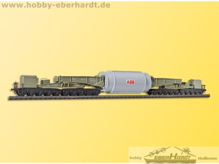 Kibri H0 MAN Schienentiefladewagen Uaai 687.9 mitGenerator