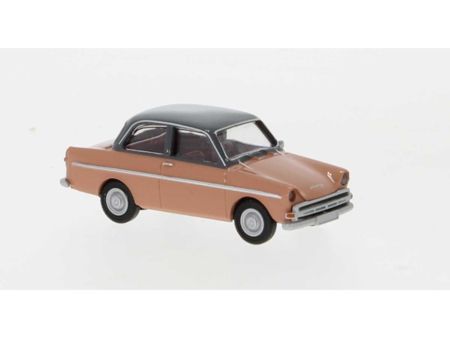 Brekina DAF 750 hellrot, dunkelgrau, 1960,