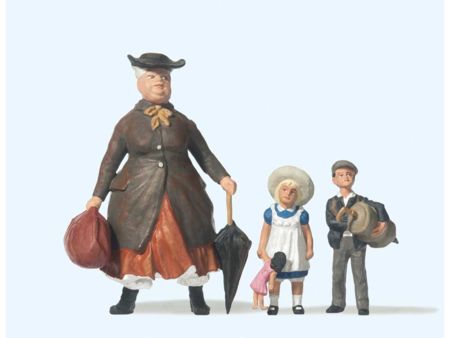 Preiser 1:22,5   Tante Tulli mit Neffe und Nichte