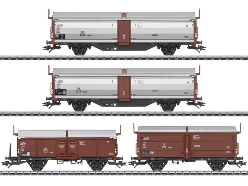 Märklin HO Schiebedach-/Schiebewandwagen-Set Tbes-t-66