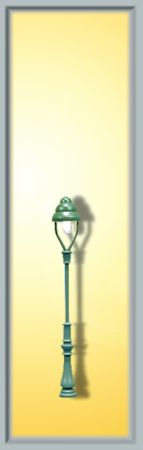 Viessmann H0 Einheits-Gaslaterne grün, LED warmweiß 