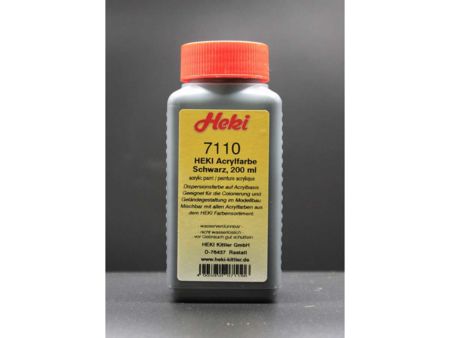 Heki  Acrylfarbe Schwarz, 200 ml