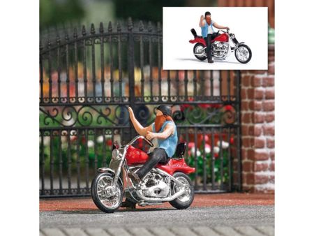 Busch HO Action Set: US Motorrad mit B