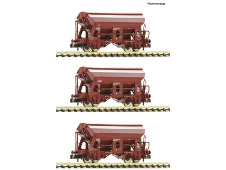Fleischmann N 3-tlg. Set: Schwenkdachwagen, DB AG