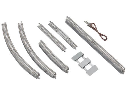 TOMYTEC Gleis-Start-Set, Oval, mit Eingleisstück