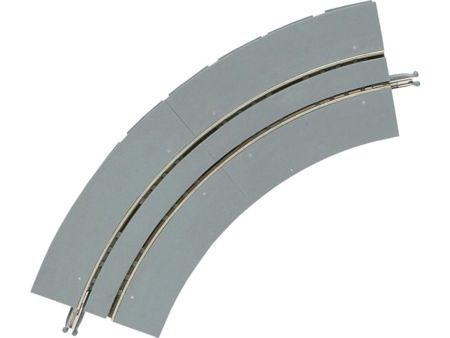 TOMYTEC 4 Tram-Gleise, gebogen, Super Curved, mit breiter Be
