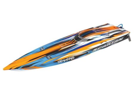 TRAXXAS SPARTAN orange ohne Akku/Lader BL-Renn-Boot Brushles