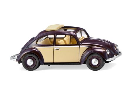 Wiking 1:87 HO VW Käfer 1200 mit Faltdach - braun/elfenbein