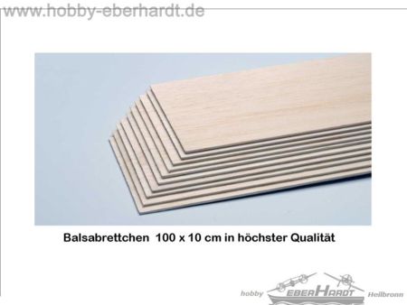 Balsabrettchen 100 x 10 cm  2,5  mm 
