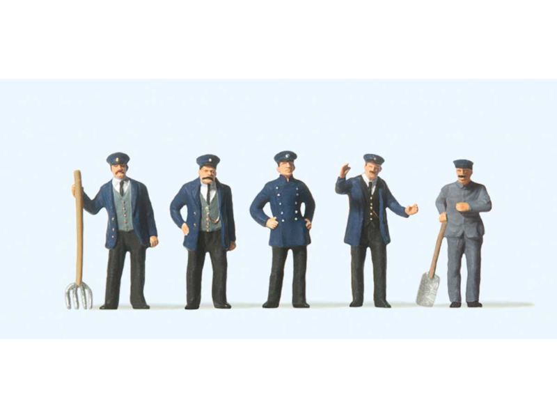Preiser HO Lokführer. Heizer. Bahnbedienstete. Ca. 1890-1925
