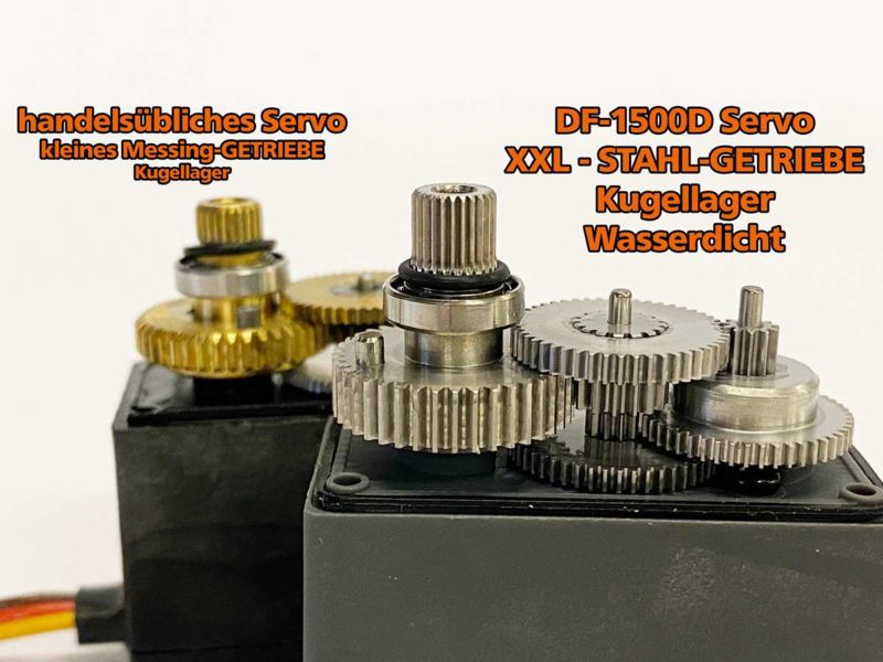 DF Mali Servo DF-1500D - 15KG Stahlgetriebe, Kugellager