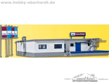 Kibri N Verkaufsbüro MIRO mit Abfüllanlage