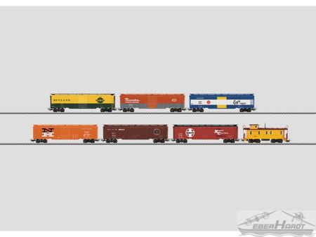 Märklin  HO  Set Box Cars + Caboose Tin Pl