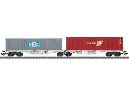 Märklin HO Doppel-Containertragwagen Bauart Sggrss 80