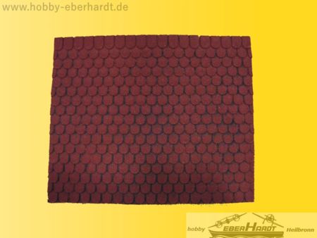 Vollmer 0 Dachplatte Biberschwanz aus Steinkunst,L 54 x B 16